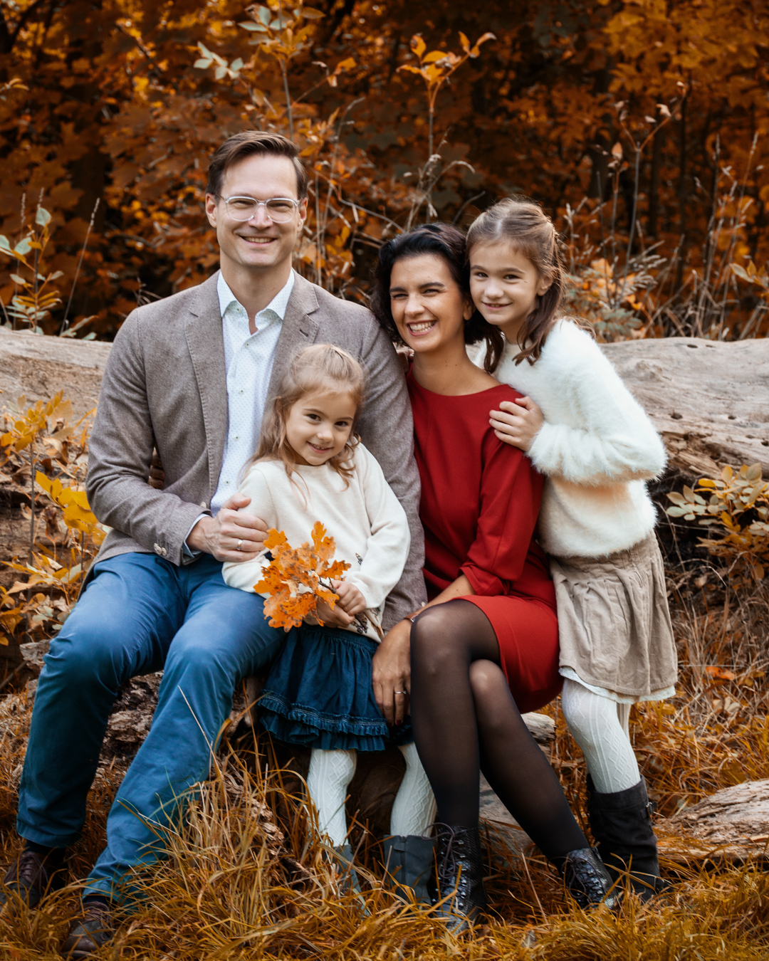 photography, family, kids, father, mother, autumn